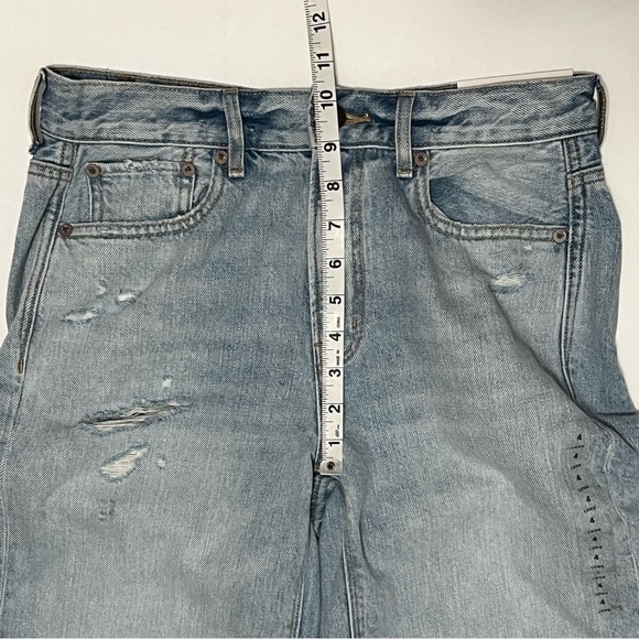 American Eagle Skater Jeans 27/4L Long High Rise Wide Leg Distressed Light Wash - Picture 11 of 16